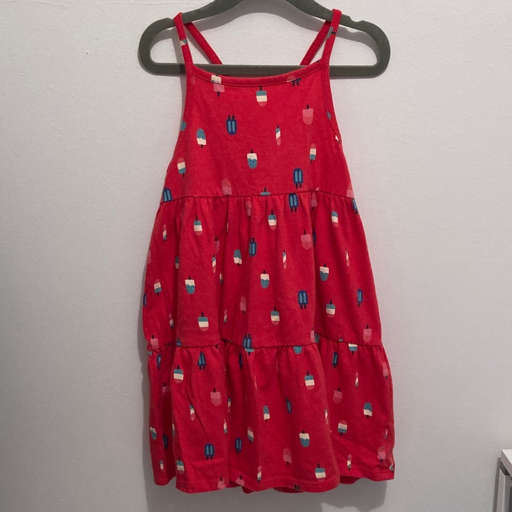 Cat & Jack 5T Red Dress with Popsicle Print
